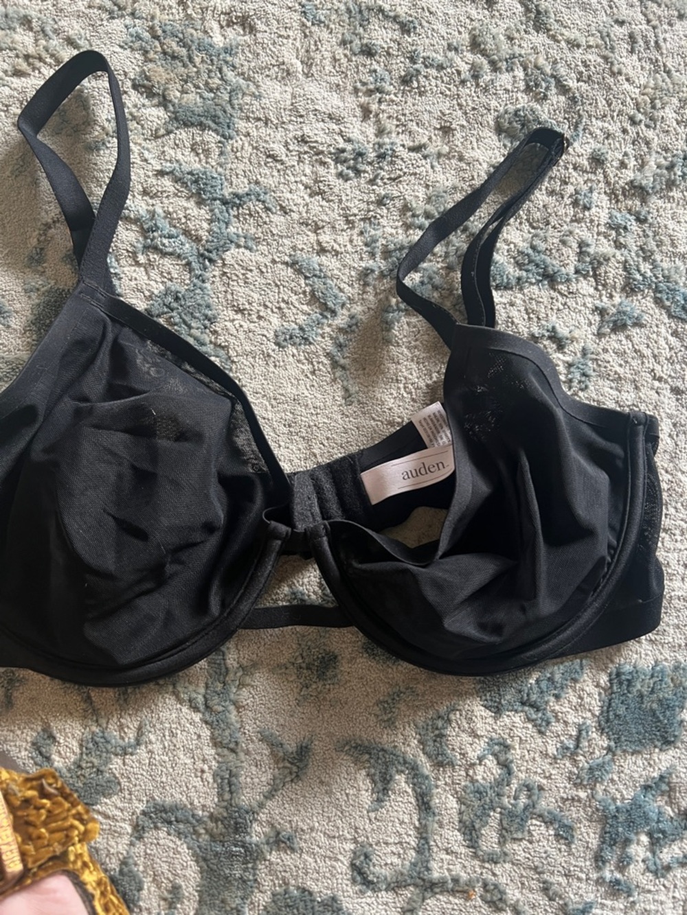 Auden Black Underwire Mesh Bra